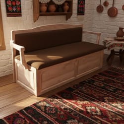 тапицирана пейка с подлакътници по поръчка