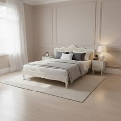 Тапицирана бяла спалня по поръчка