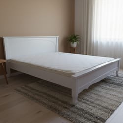 Широка бяла спалня по поръчка