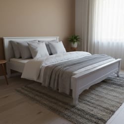 Широка бяла спалня по поръчка