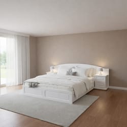 бяла спалня MDF по поръчка