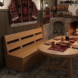 пейка за трапезна маса от масив