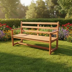 дървена пейка с подлакътници по поръчка