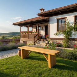 Пейка за двор по поръчка от масив