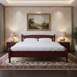 Спалня със струговани крака от масив по поръчка