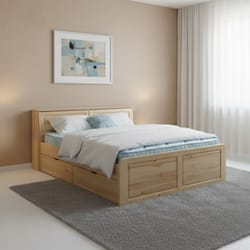 Дървена спалня с ракла и чекмеджета от чам