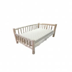 Рустик спалня ръчна изработка от необработен масив