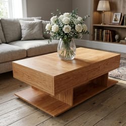 холна маса от масив за голям ъглов диван