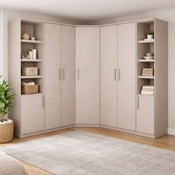 Ъглов гардероб по поръчка от МДФ