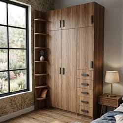 ъглов гардероб с чекмеджета по поръчка
