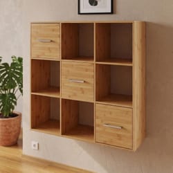 Стенна Етажерка с три шкафа от ПДЧ по поръчка