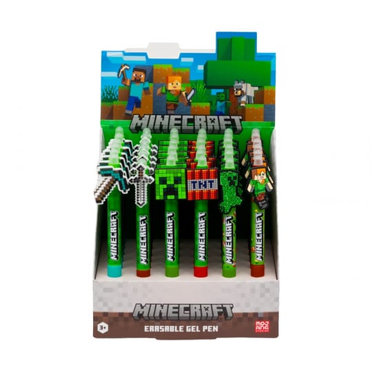 Изтриваема химикалка с гумен захват MINECRAFT