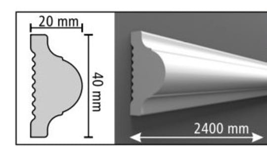 Стенен перваз PVC D104
