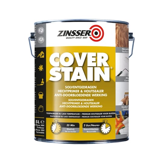 ZINSSER® COVER STAIN GREY 1L – Грунд-уплътнител за унищожаване на петна