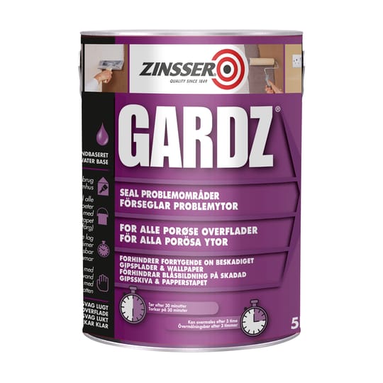 ZINSSER GARDZ Прозрачен запечатващ грунд на водна основа от акрилна смола 5L