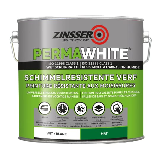 ZINSSER PERMA-WHITE MATT Интериорна боя против мухъл 10L