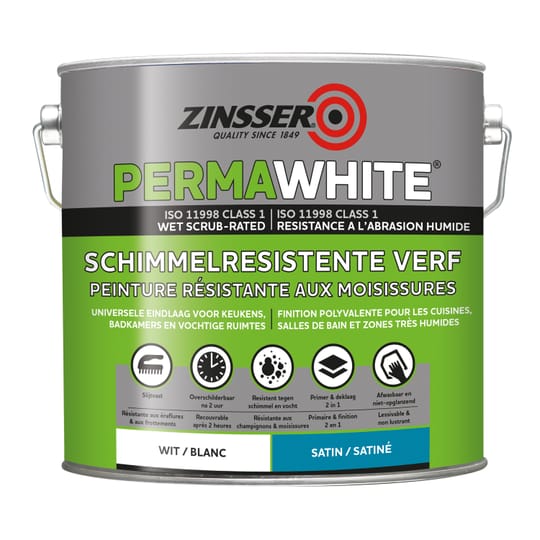 ZINSSER PERMA-WHITE SATIN Интериорна боя против мухъл 1 литър