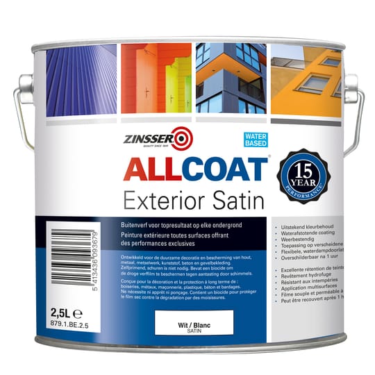 ZINSSER ALLCOAT EXT. SATIN WHITE Боя за фасади 